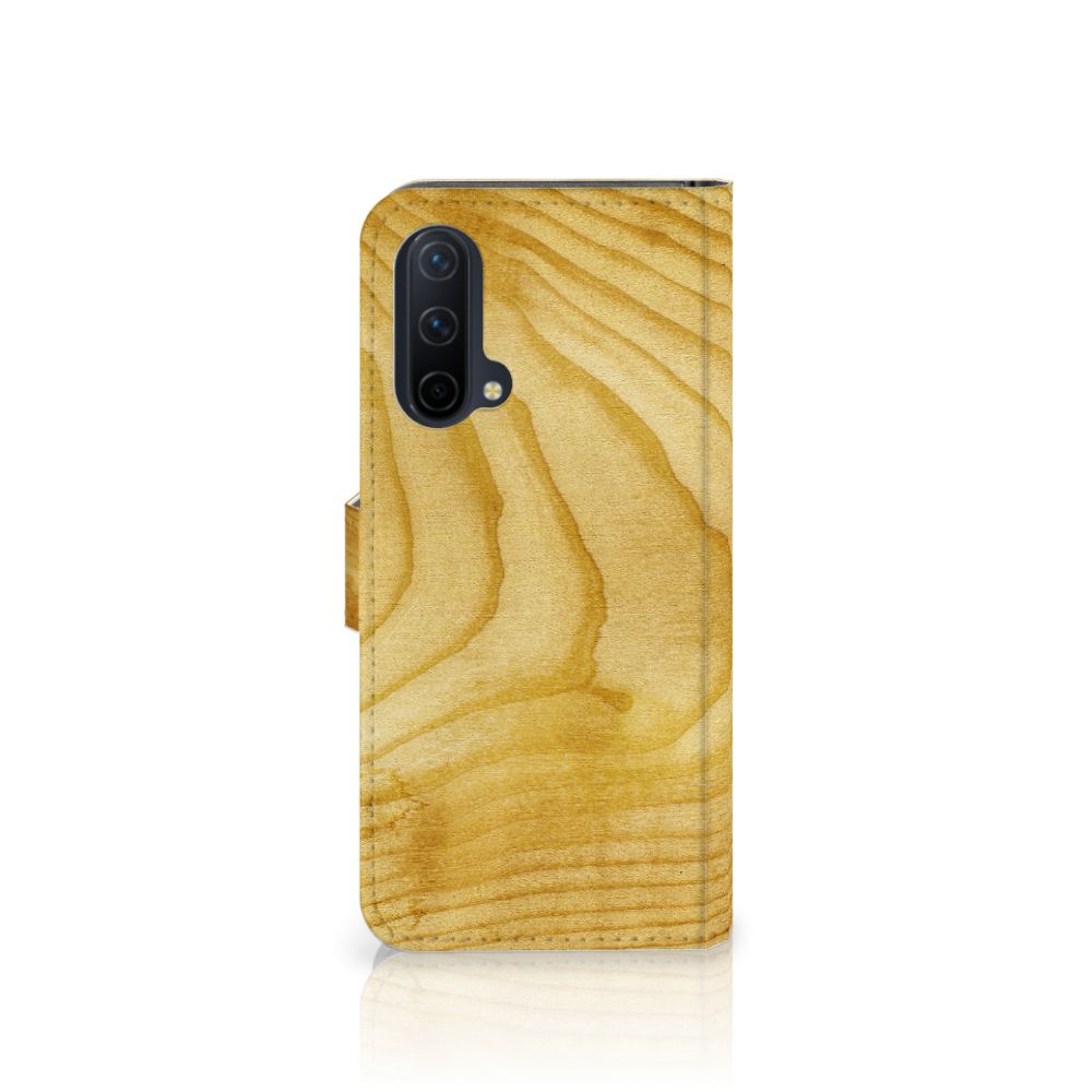 OnePlus Nord CE 5G Book Style Case Licht Hout