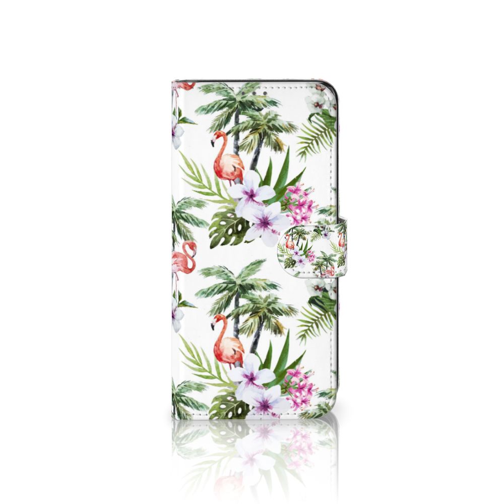 Samsung Galaxy A32 5G Telefoonhoesje met Pasjes Flamingo Palms