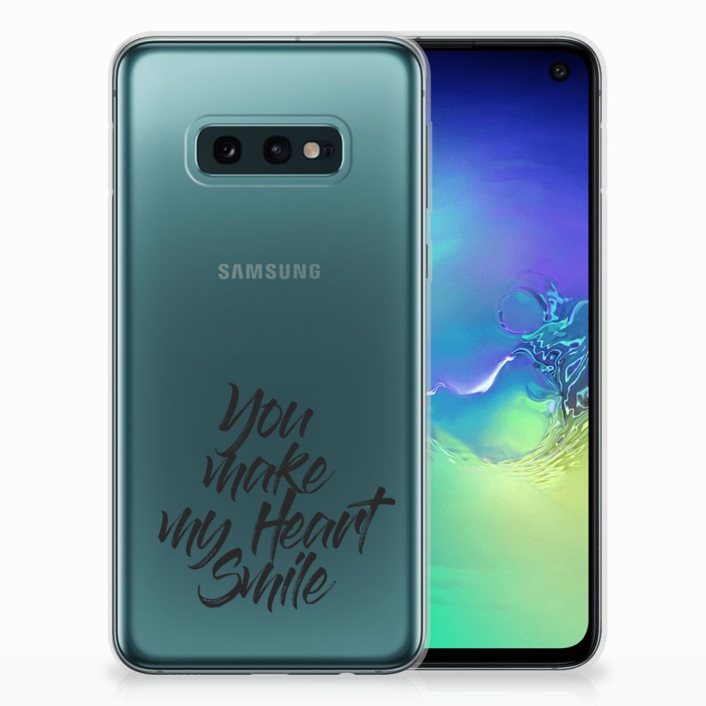 Samsung Galaxy S10e Siliconen hoesje met naam Heart Smile