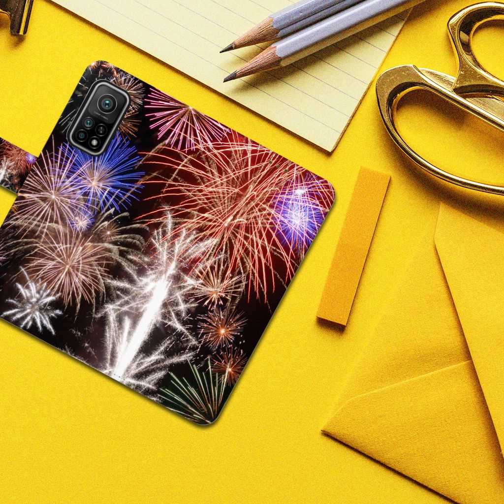 Xiaomi Mi 10T Pro | Mi 10T Wallet Case met Pasjes Vuurwerk