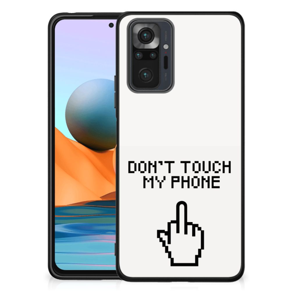 Xiaomi Redmi Note 10 Pro Telefoon Hoesje Finger Don't Touch My Phone