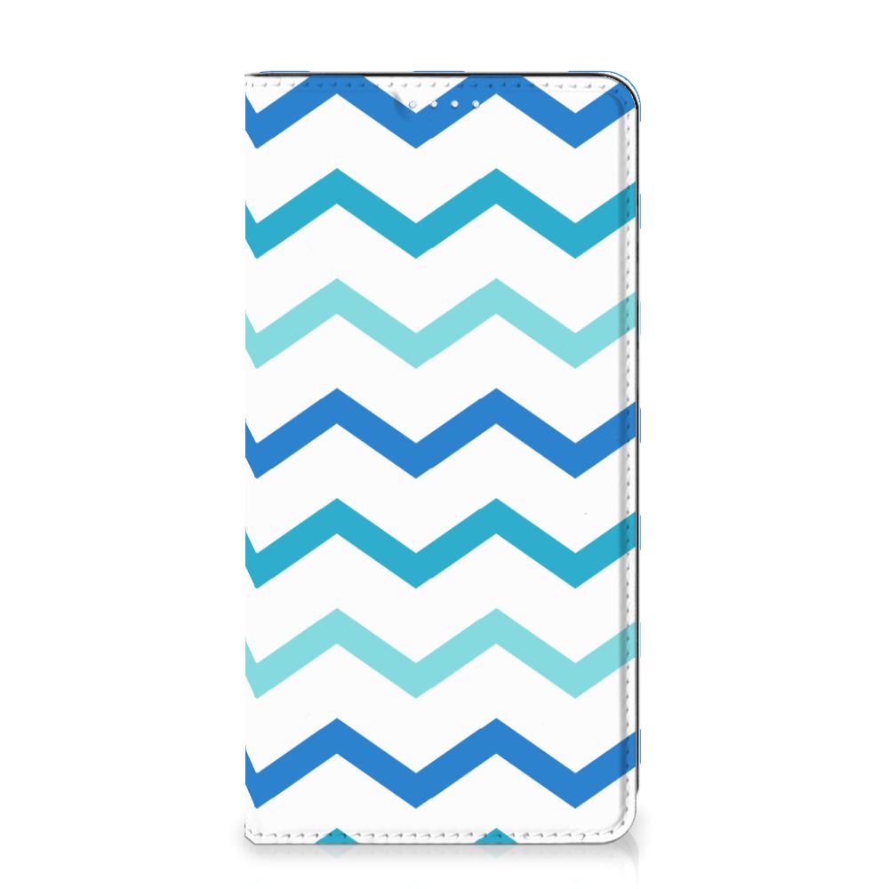 Samsung Galaxy S20 FE Hoesje met Magneet Zigzag Blauw - B2C Telecom