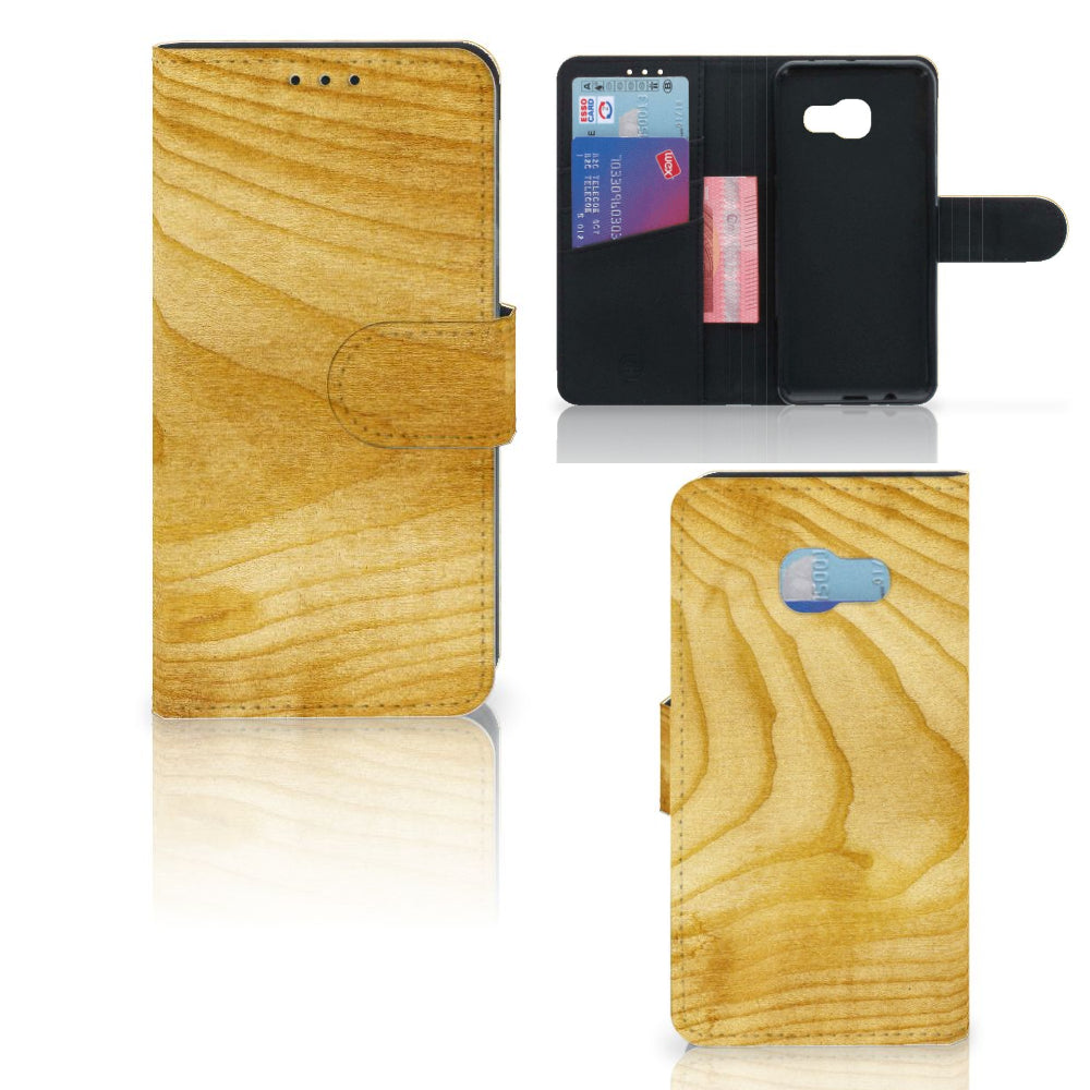 Samsung Galaxy A3 2017 Book Style Case Licht Hout