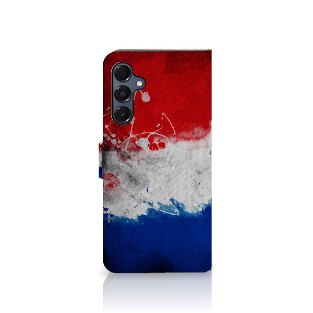 Samsung Galaxy A16 4G/5G Bookstyle Case Nederland met artistiek design van de Nederlandse vlag.