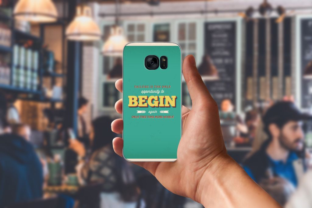 Samsung Galaxy S7 Siliconen hoesje met naam Quote Begin
