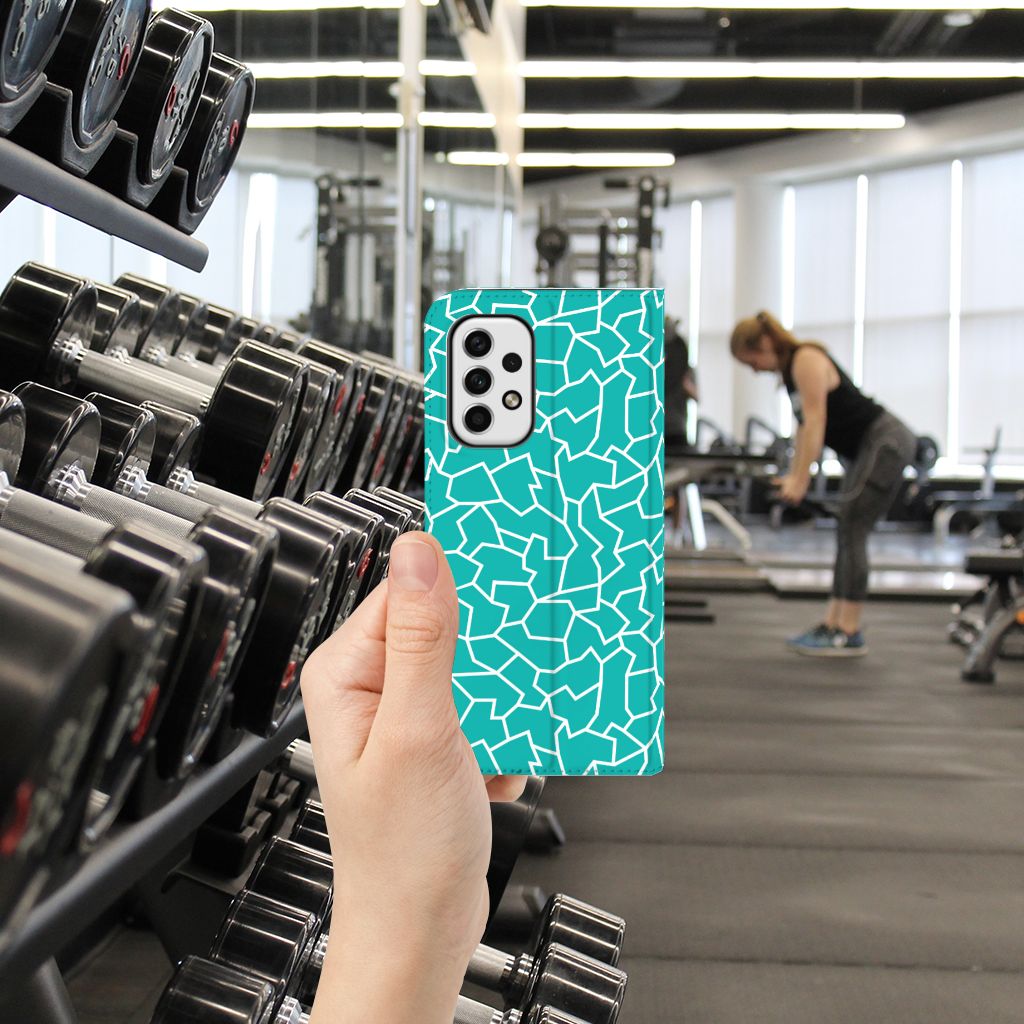 Samsung Galaxy A23 Bookcase Cracks Blue - B2C Telecom