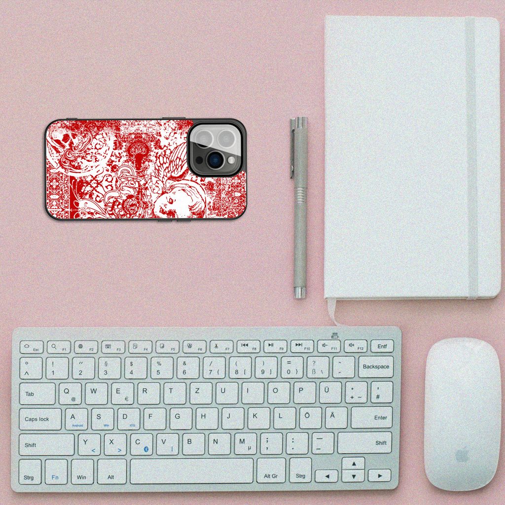Telefoonhoesje iPhone 13 Pro Angel Skull Rood B2C Telecom