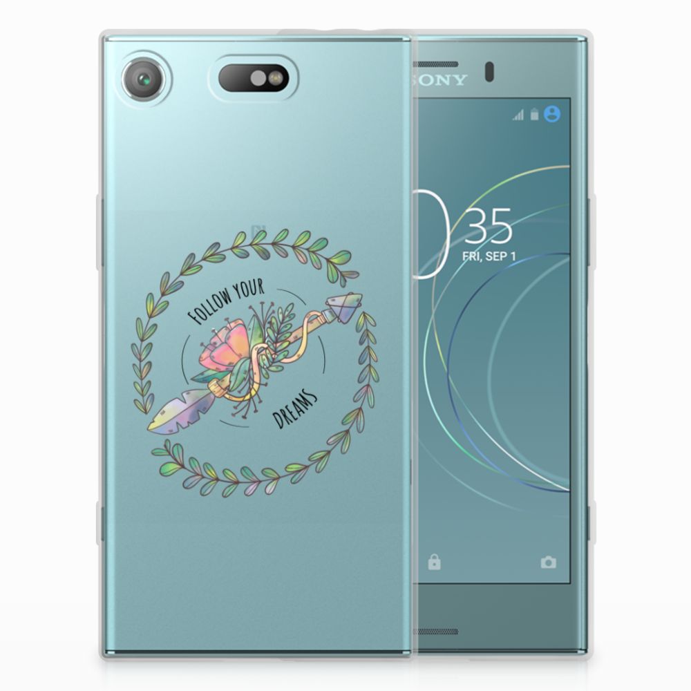 Sony Xperia XZ1 Compact Telefoonhoesje met Naam Boho Dreams