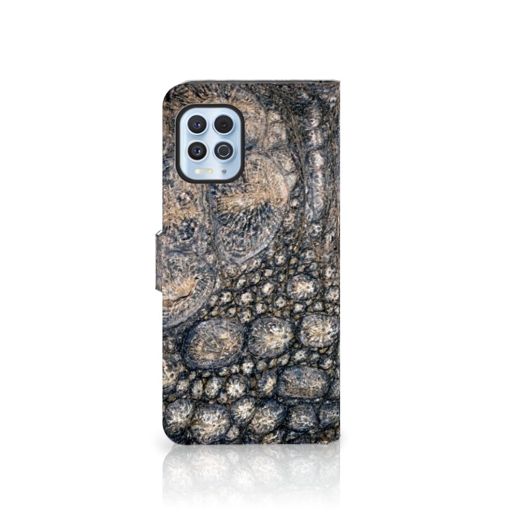 Motorola Moto G100 Telefoonhoesje met Pasjes Krokodillenprint