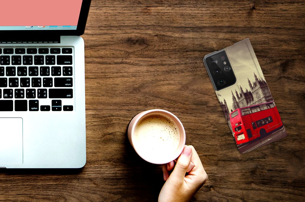 Samsung Galaxy S21 Ultra Book Cover Londen - B2C Telecom