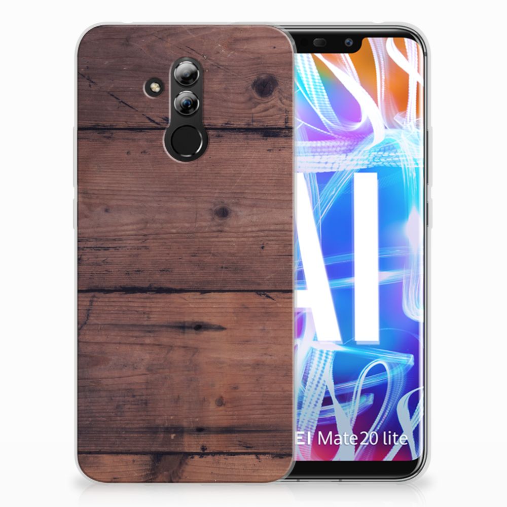 Huawei Mate 20 Lite Bumper Hoesje Old Wood