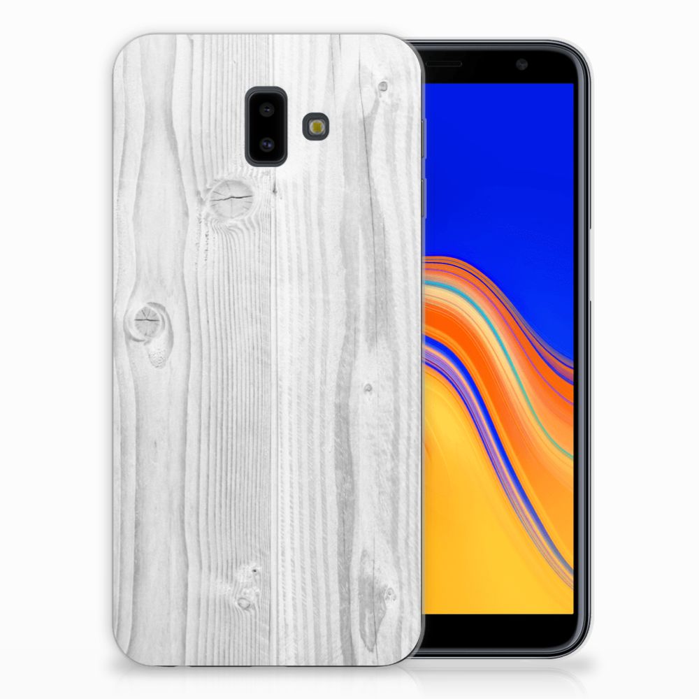 Samsung Galaxy J6 Plus (2018) Bumper Hoesje White Wood
