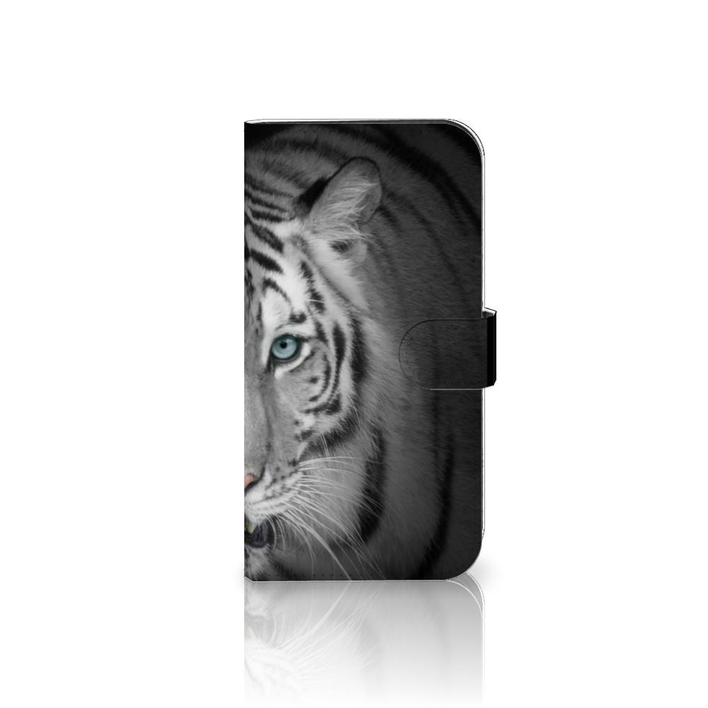 iPhone 15 Pro Max Telefoonhoesje met Pasjes Tijger met de indrukwekkende witte tijger afbeelding 🐅