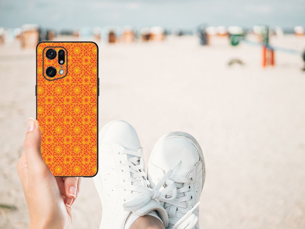 OPPO Find X5 Pro Back Case Batik Oranje B2C Telecom