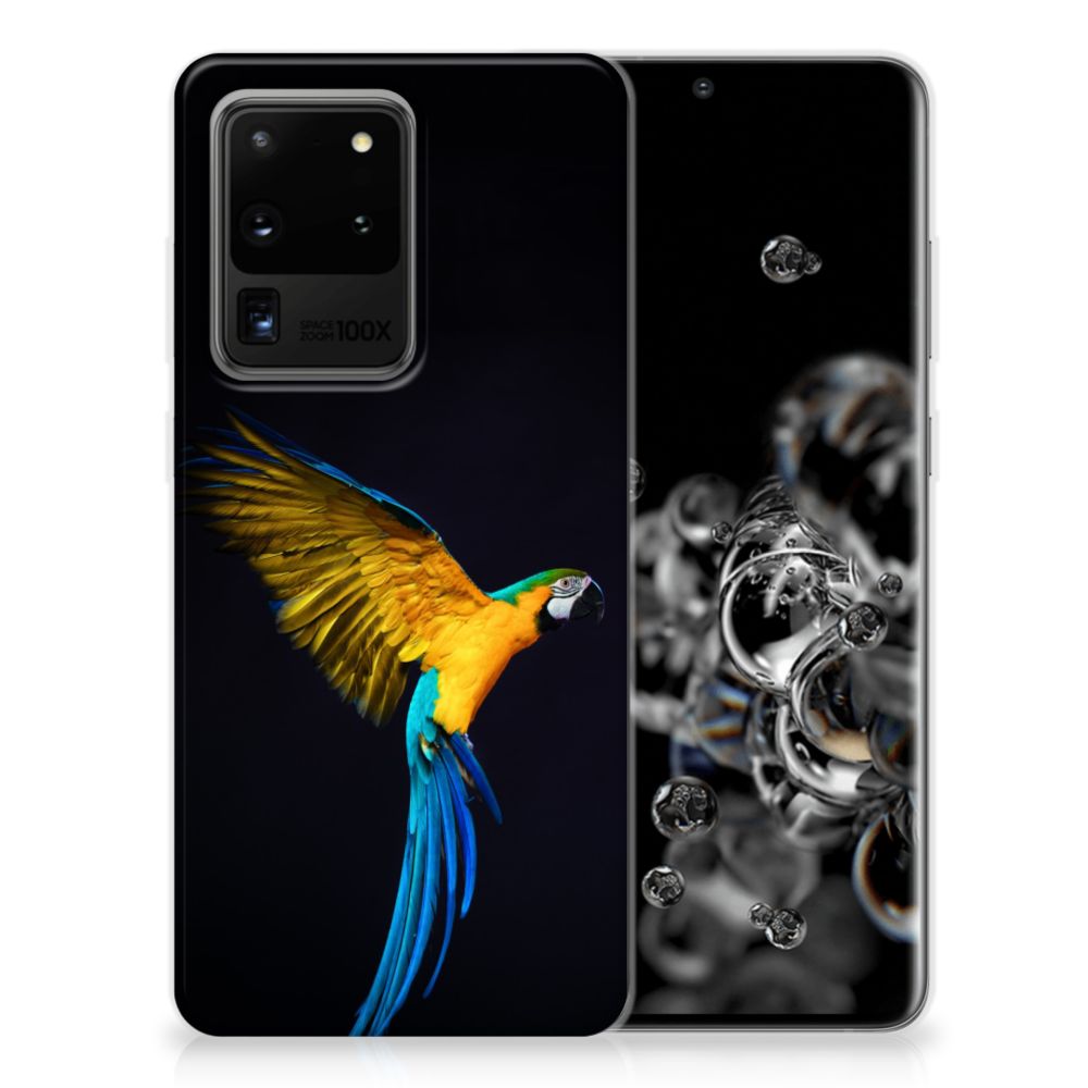 Samsung Galaxy S20 Ultra TPU Hoesje Papegaai B2C Telecom