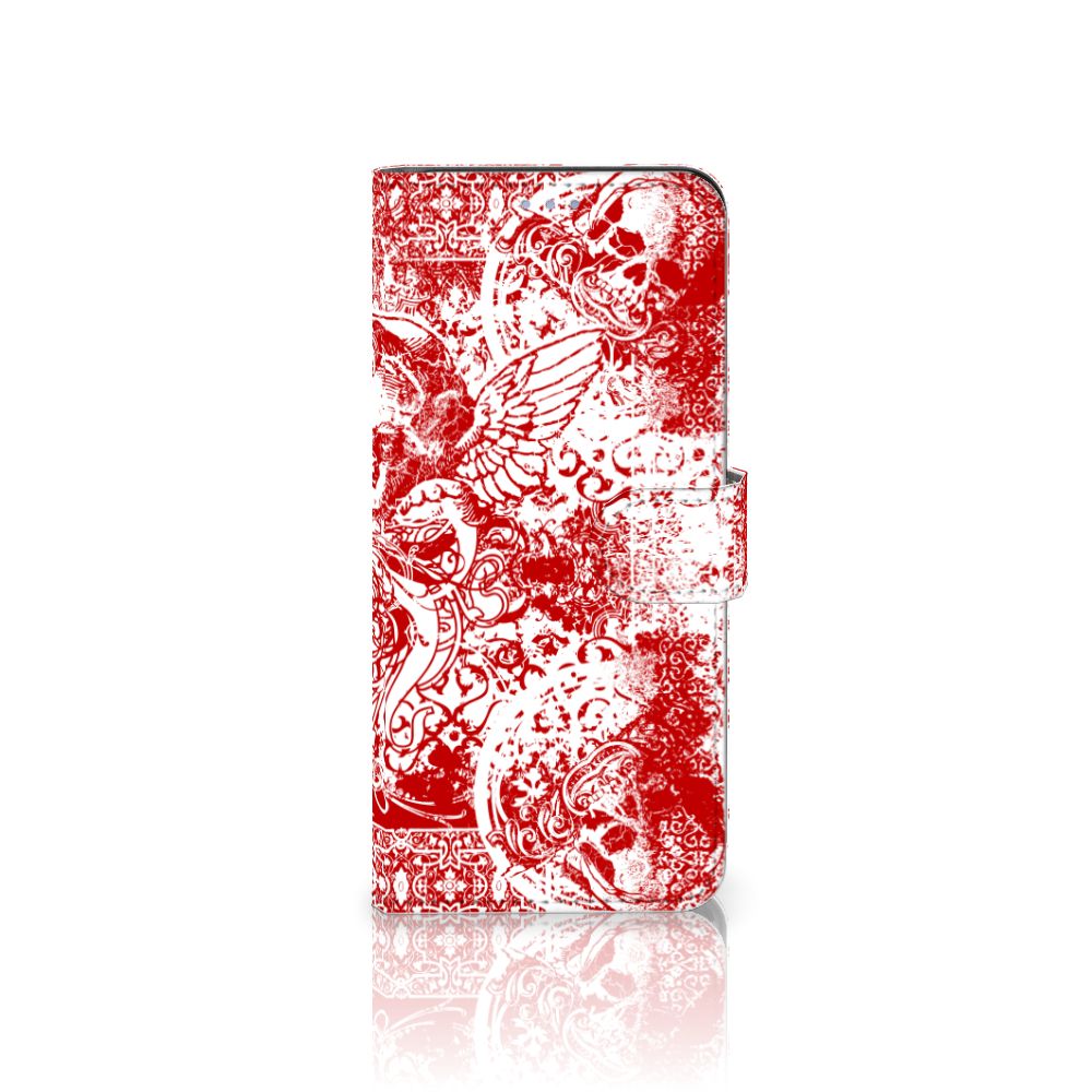 Telefoonhoesje met Naam OnePlus Nord 2T Angel Skull Rood