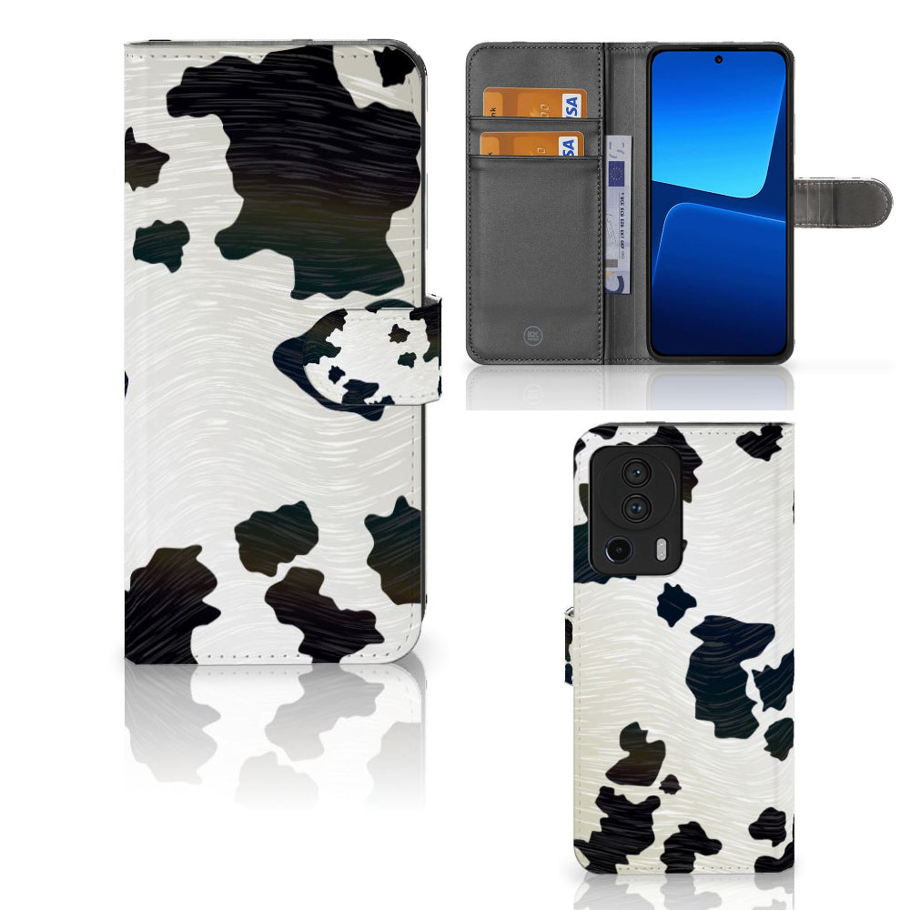 Xiaomi 13 Lite Telefoonhoesje met Pasjes Koeienvlekken