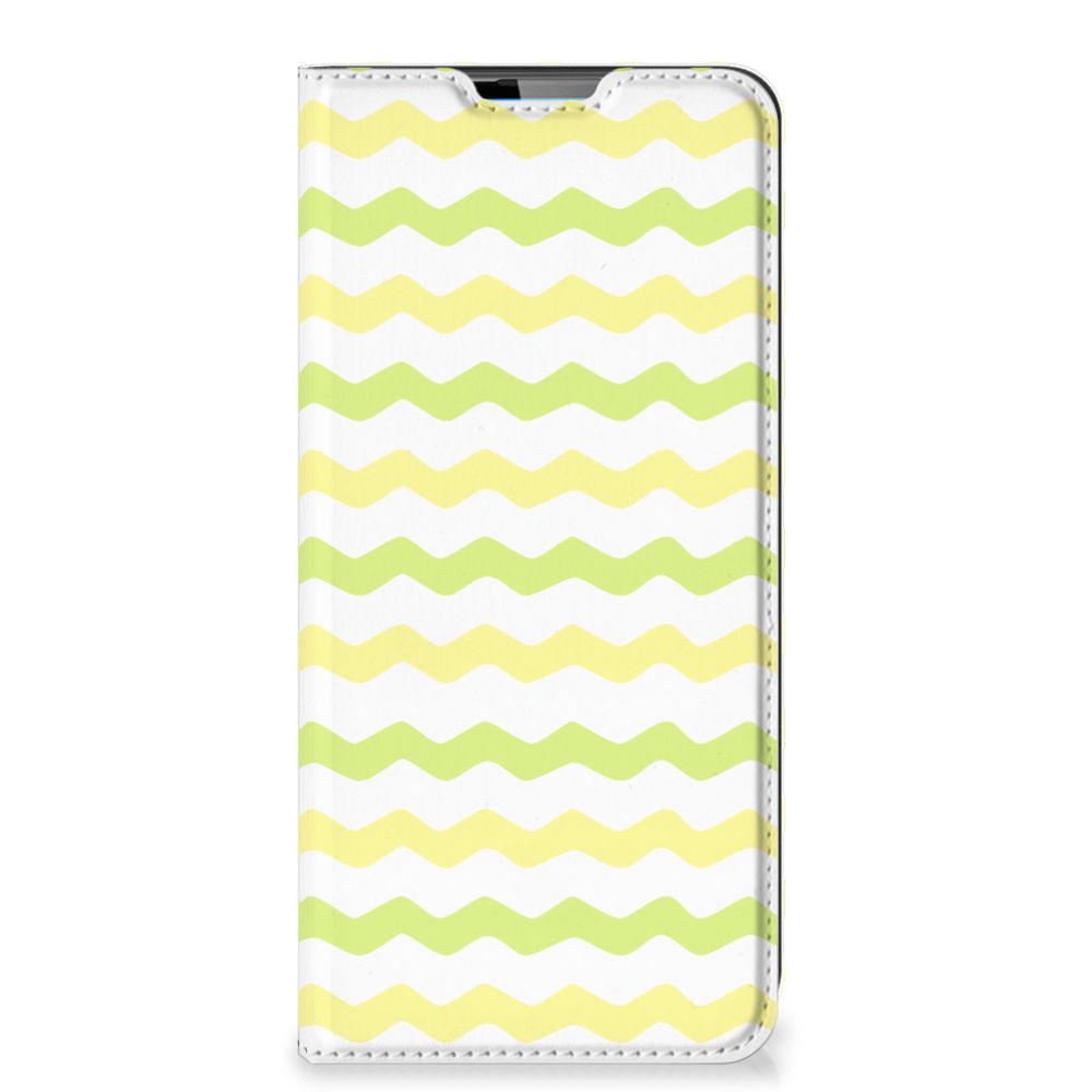 Motorola Moto G9 Plus Hoesje met Magneet Waves Yellow - B2C Telecom