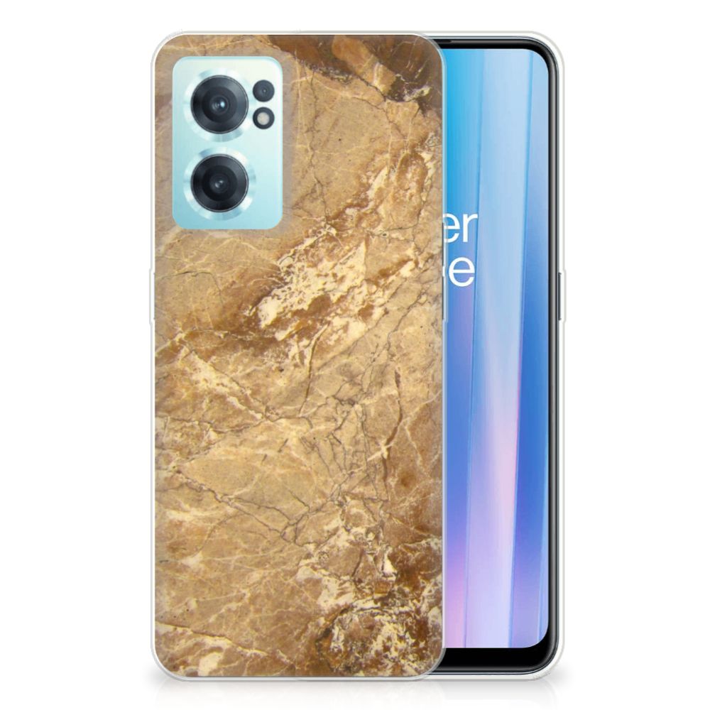 OnePlus Nord CE 2 5G TPU Siliconen Hoesje Marmer Creme B2C Telecom
