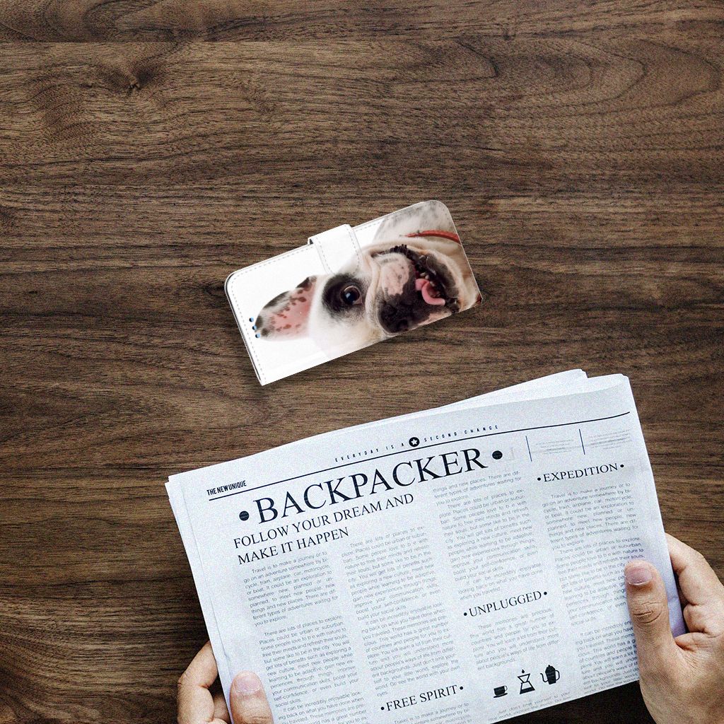 Samsung Galaxy S9 Telefoonhoesje met Pasjes Franse Bulldog