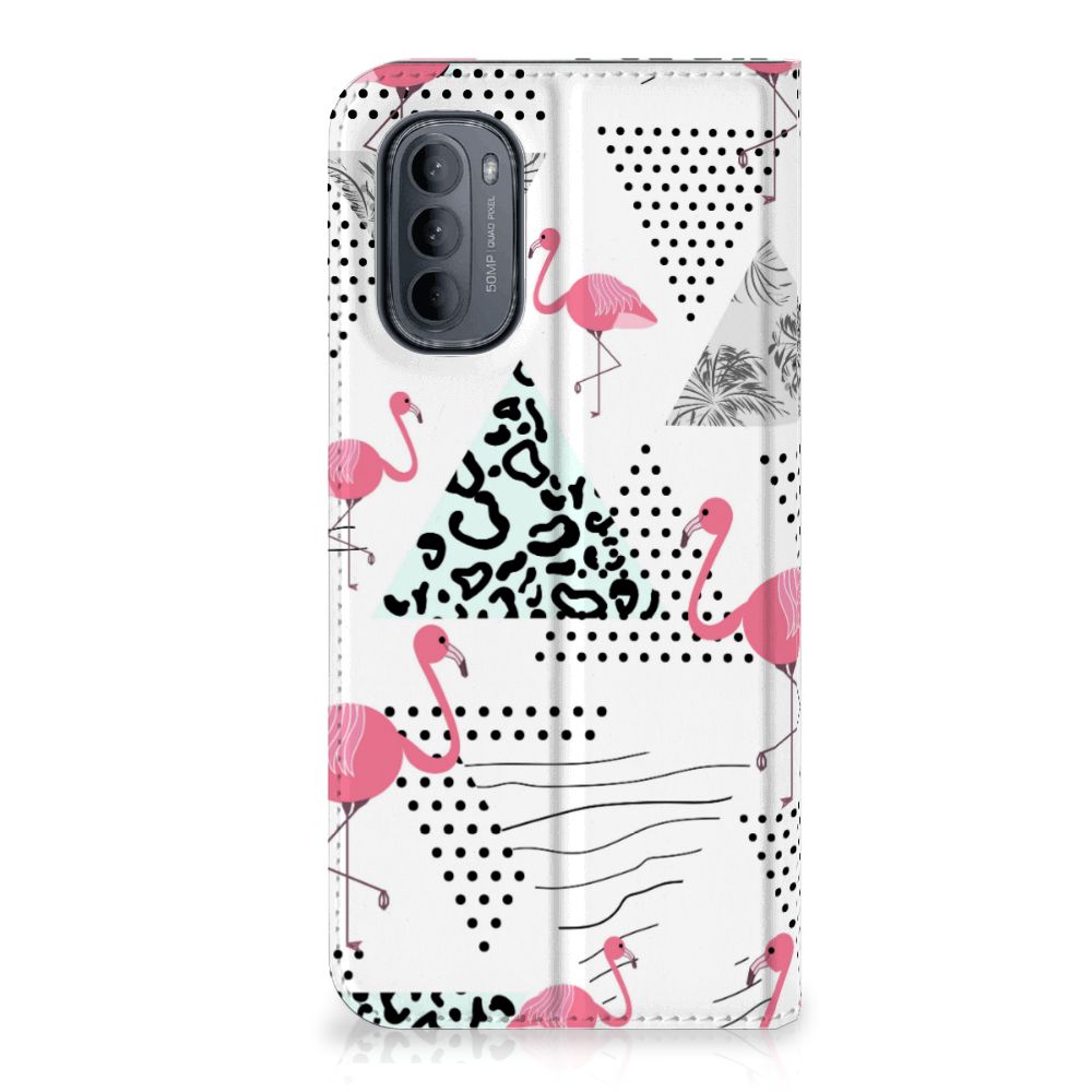 Motorola Moto G31 | G41 Hoesje maken Flamingo Triangle - B2C Telecom