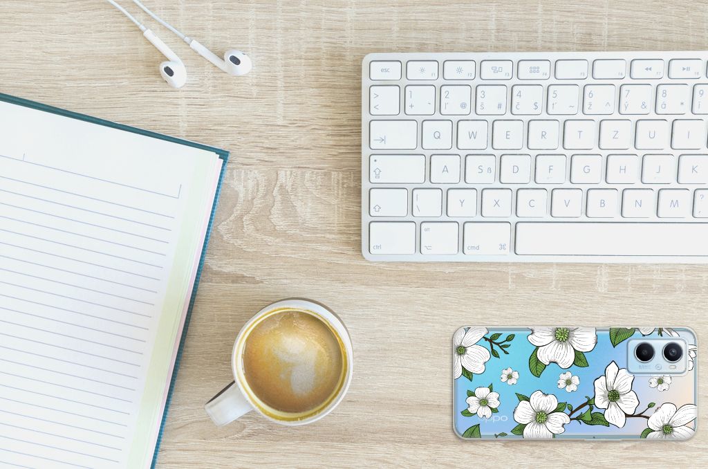 OPPO A96 | OPPO A76 TPU Case Dogwood Flowers B2C Telecom
