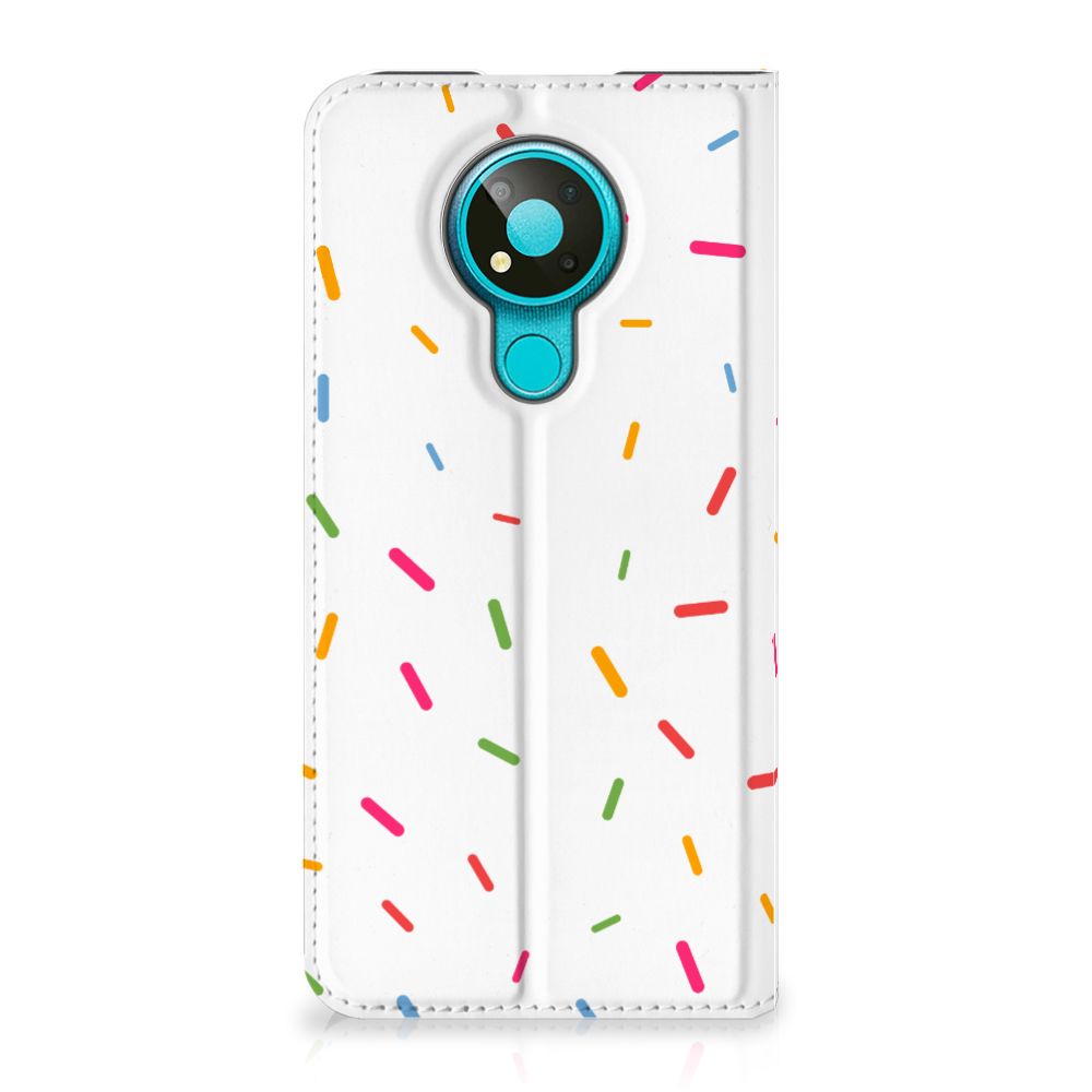 Nokia 3.4 Flip Style Cover Donut Roze - B2C Telecom