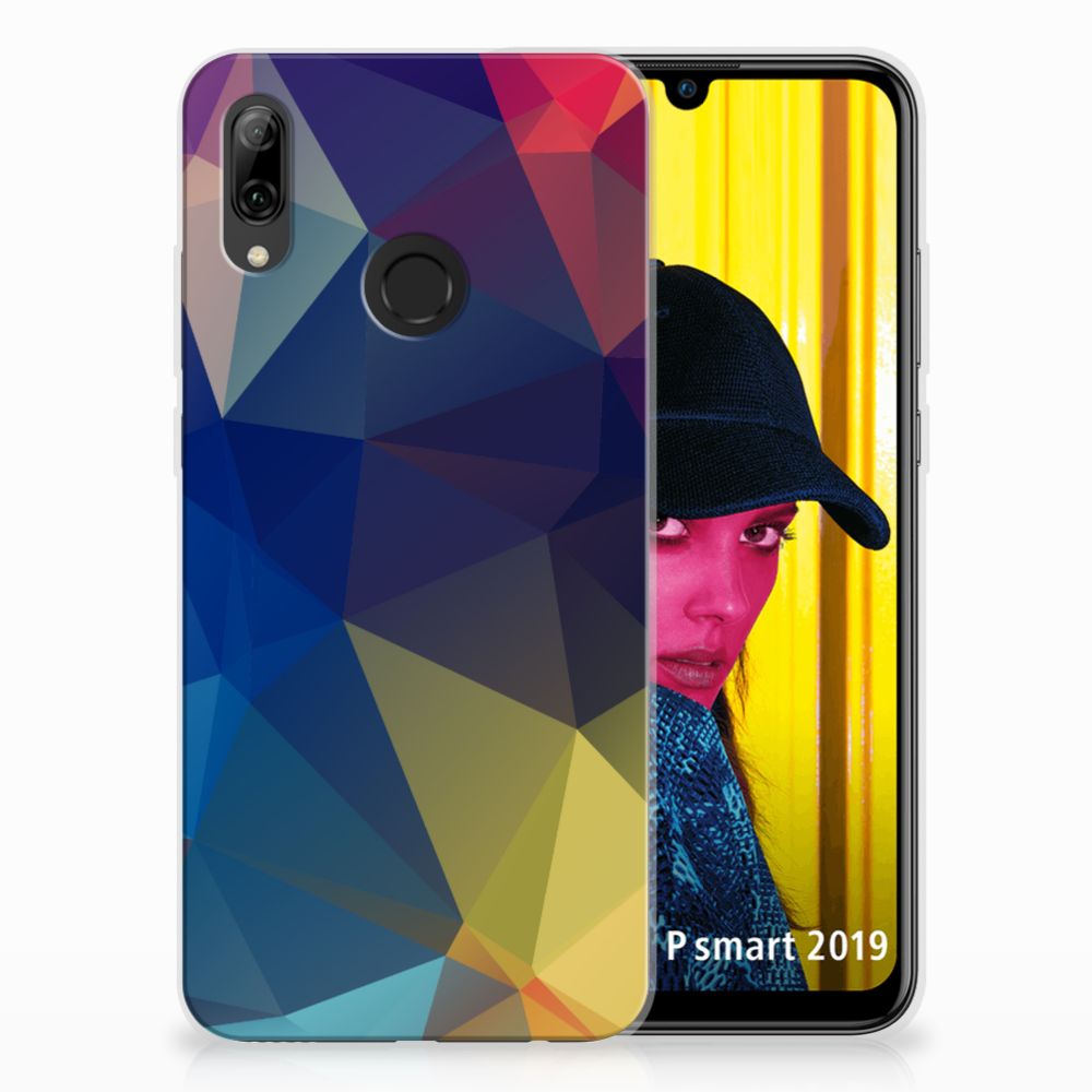 Huawei P Smart 2019 TPU Hoesje Polygon Dark