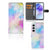 Hoesje Samsung Galaxy A55 Watercolor Light met pasjeshouder in pastelkleuren en unieke watercolor design.