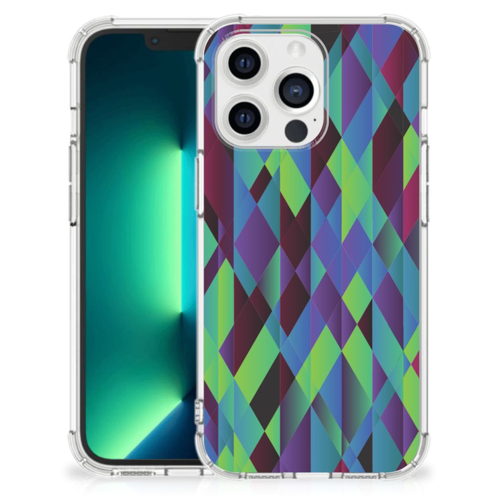 iPhone 13 Pro Max Shockproof Case Abstract Green Blue - B2C Telecom