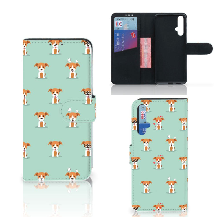 Honor 20 Telefoonhoesje met Pasjes Pups