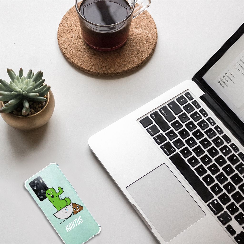 OPPO A57 | A57s | A77 4G Stevig Bumper Hoesje Cactus Poo B2C Telecom