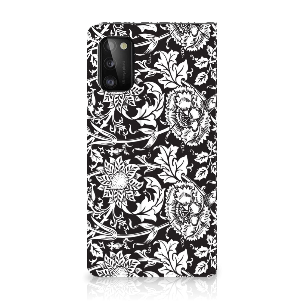 Samsung Galaxy A41 Smart Cover Black Flowers - B2C Telecom