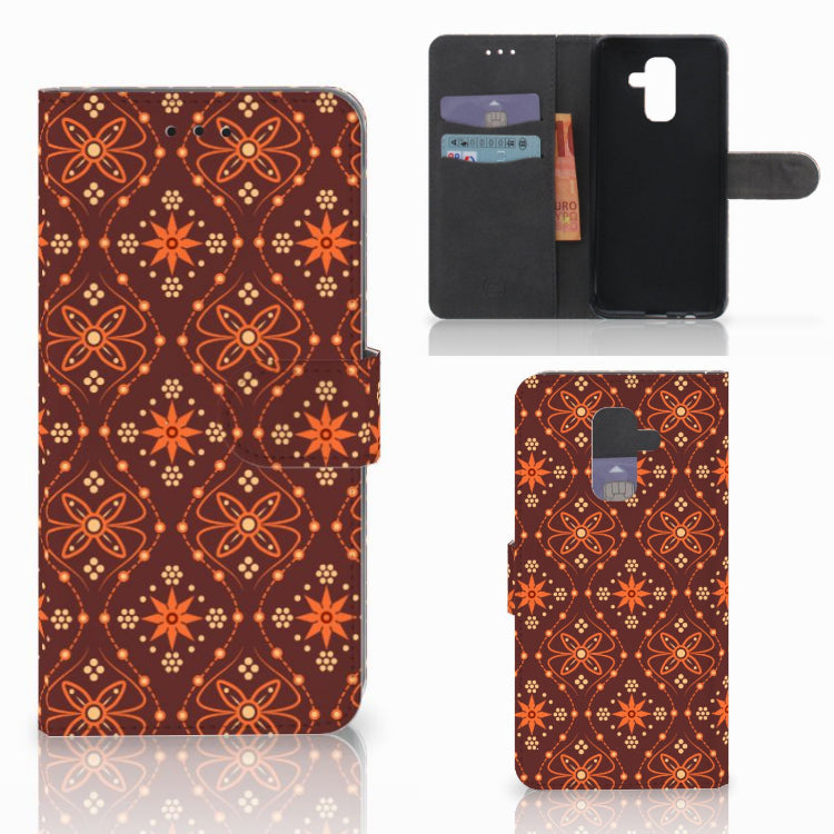 Samsung Galaxy A6 Plus 2018 Telefoon Hoesje Batik Brown