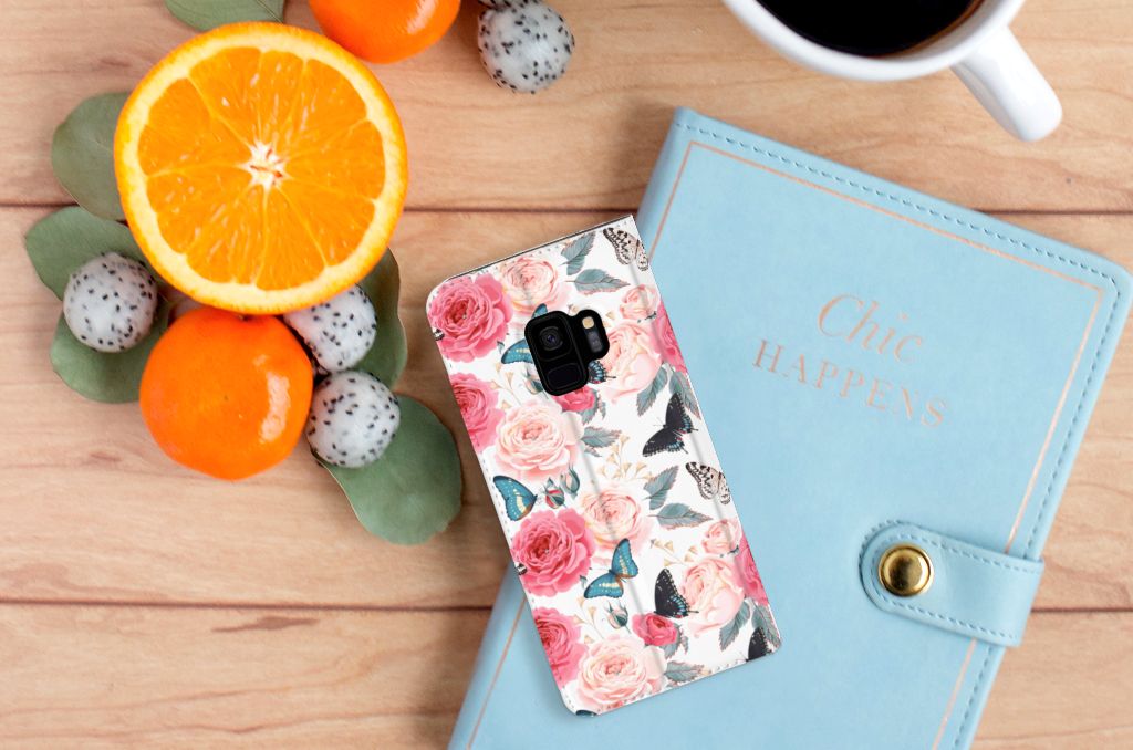 Samsung Galaxy S9 Smart Cover Butterfly Roses
