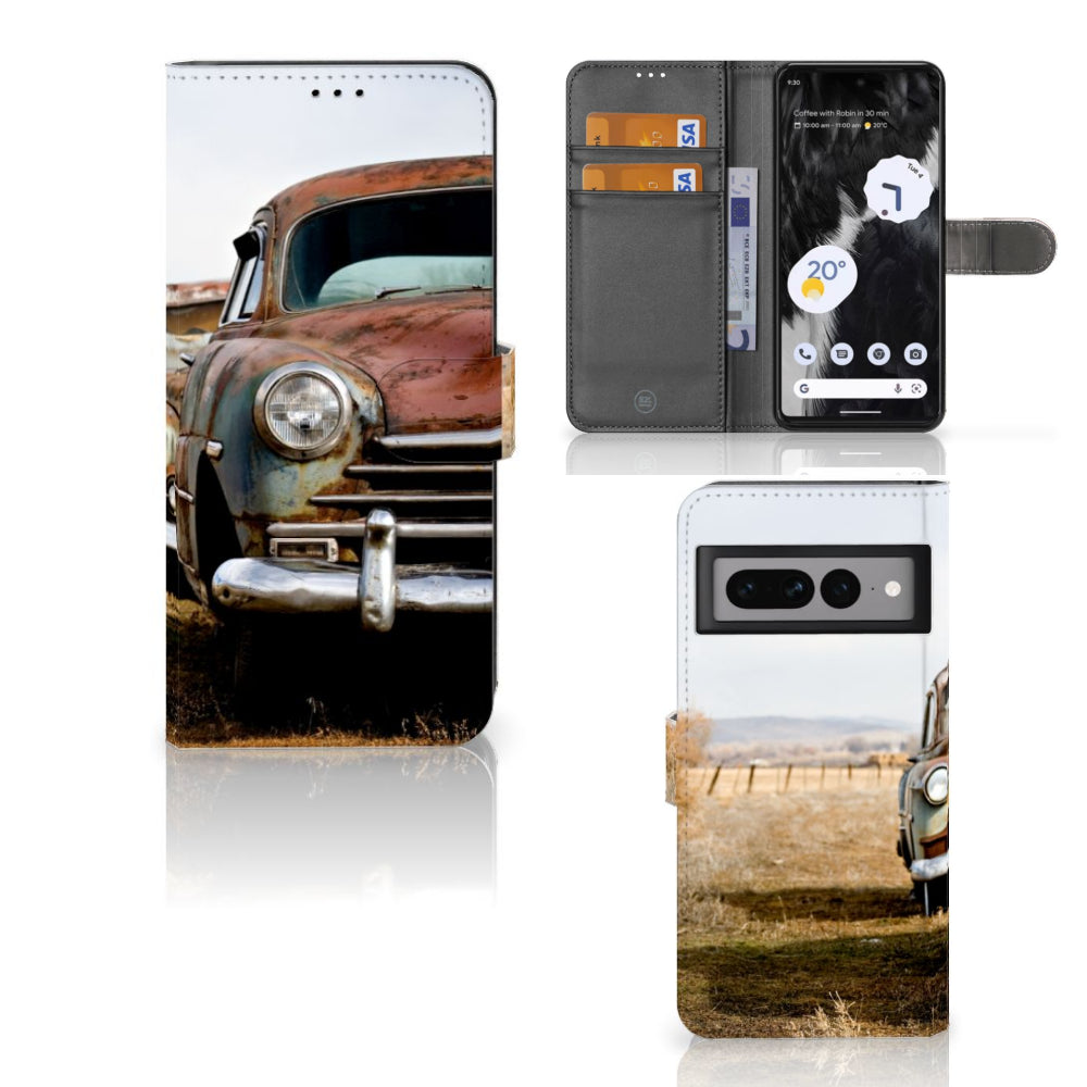 Google Pixel 7 Pro Telefoonhoesje met foto Vintage Auto