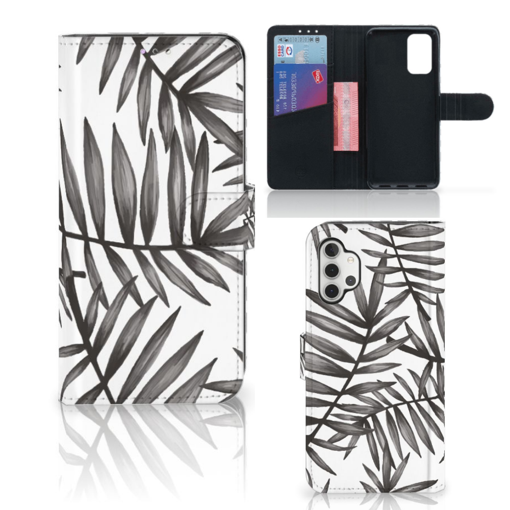 Samsung Galaxy A32 4G Hoesje Leaves Grey