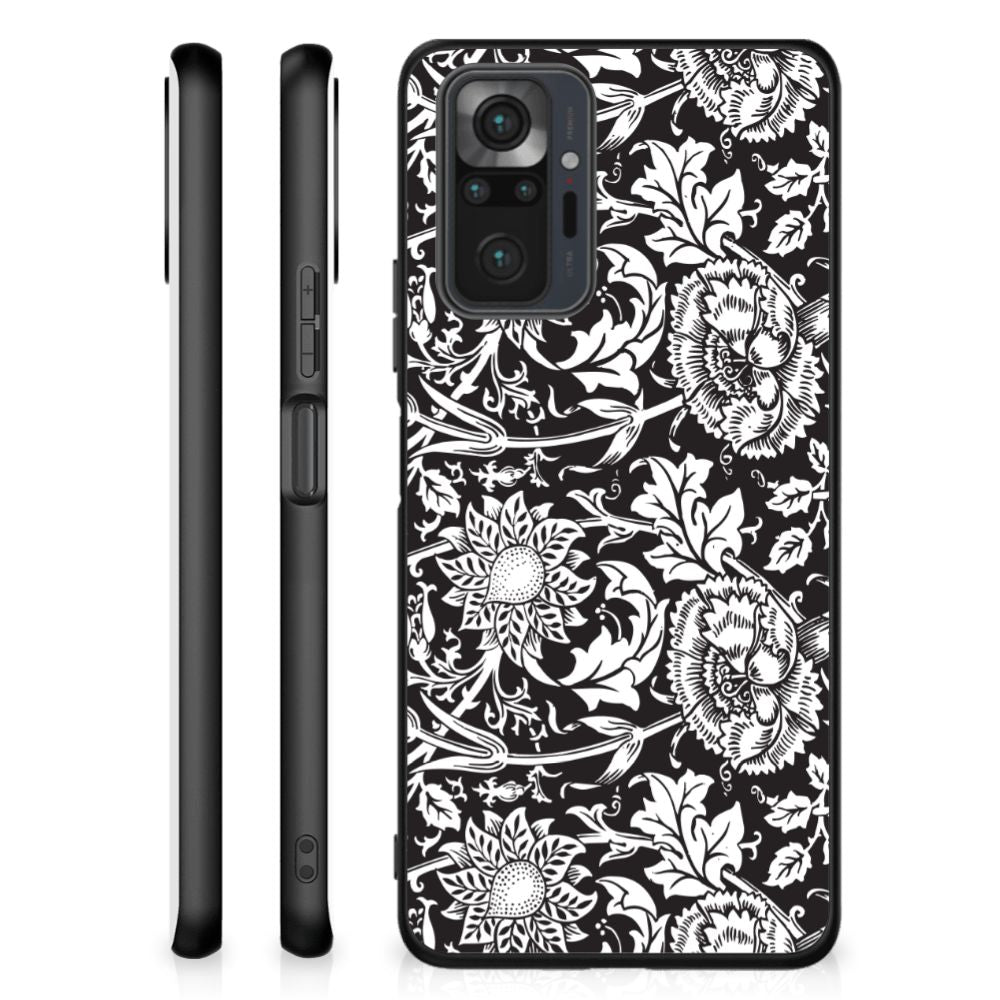 Xiaomi Redmi Note 10 Pro Bloemen Hoesje Black Flowers B2C Telecom