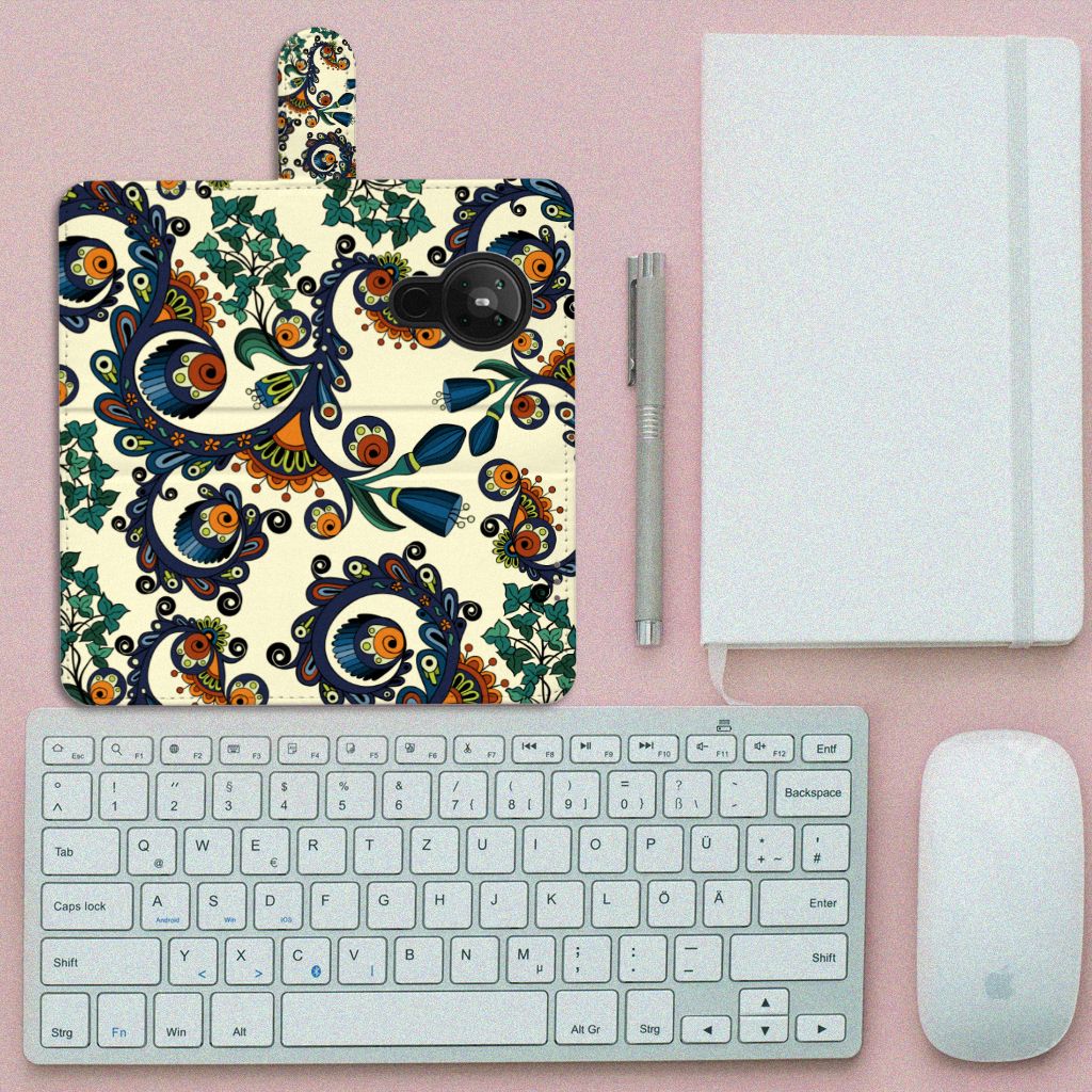 Wallet Case Nokia 5.3 Barok Flower