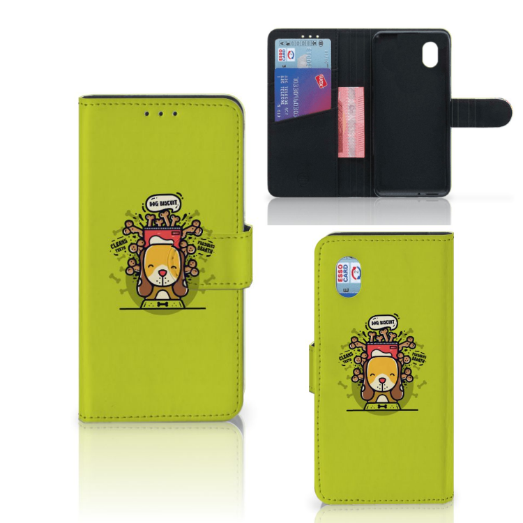 Doggy Biscuit Hoesje Alcatel 1B (2020) Met Twee Pasjes Kunstleer TPU | Book Case