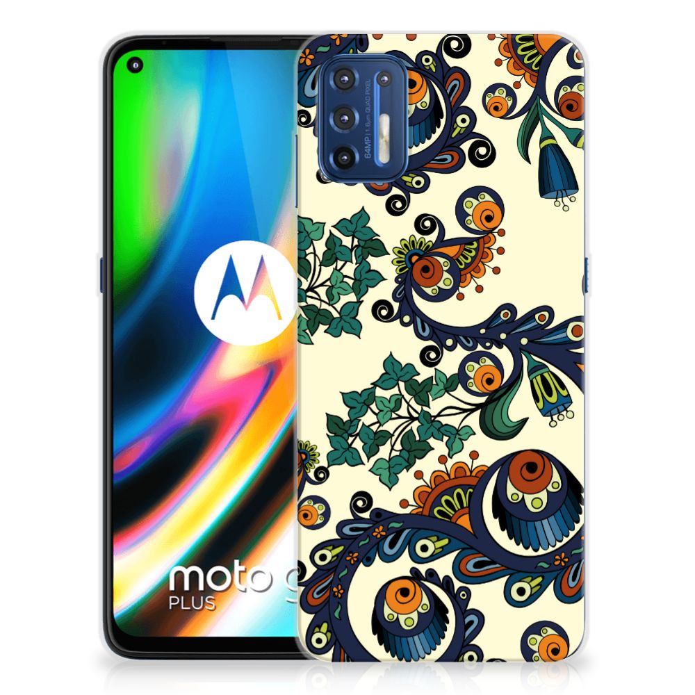 Siliconen Hoesje Motorola Moto G9 Plus Barok Flower B2C Telecom