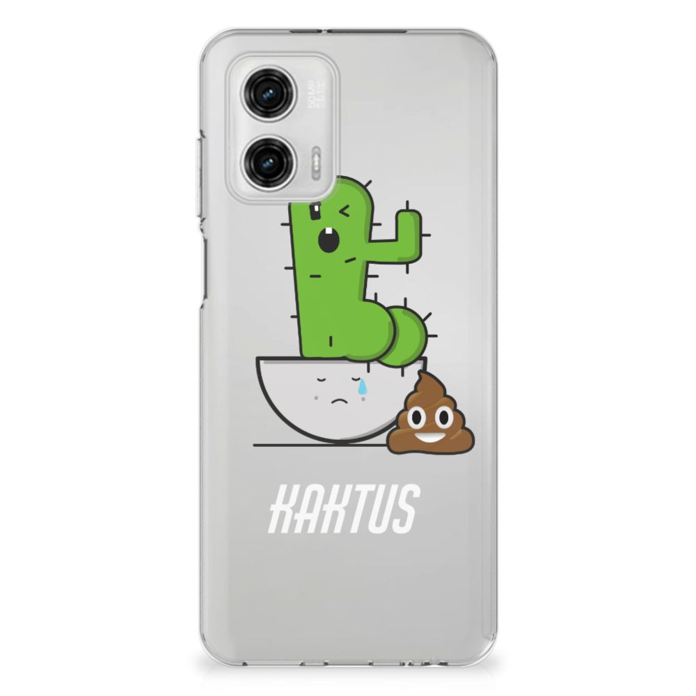 Motorola Moto G73 Telefoonhoesje met Naam Cactus Poo