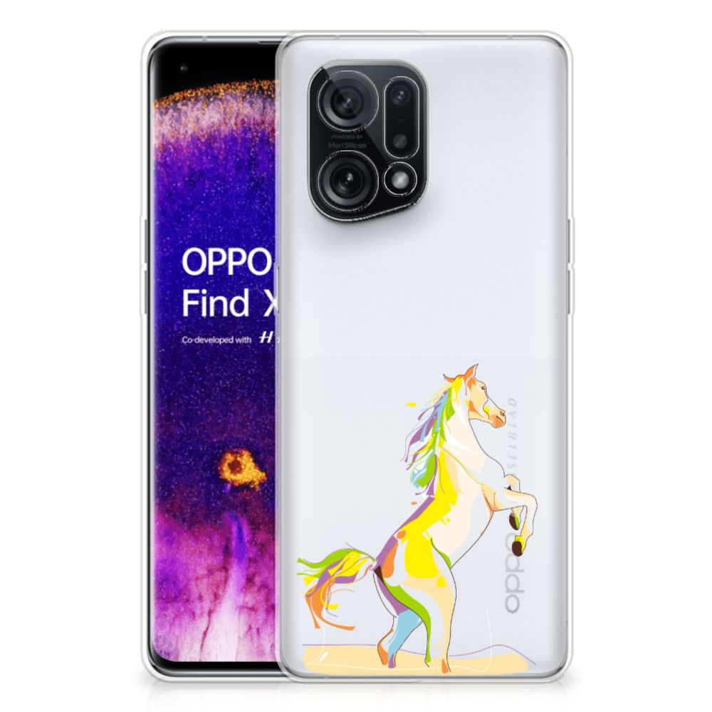 OPPO Find X5 Telefoonhoesje met Naam Horse Color B2C Telecom