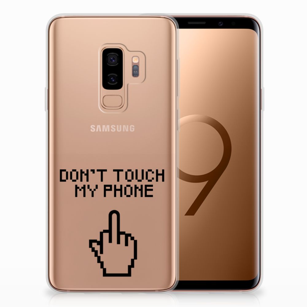 Samsung Galaxy S9 Plus Silicone-hoesje Finger Don't Touch My Phone