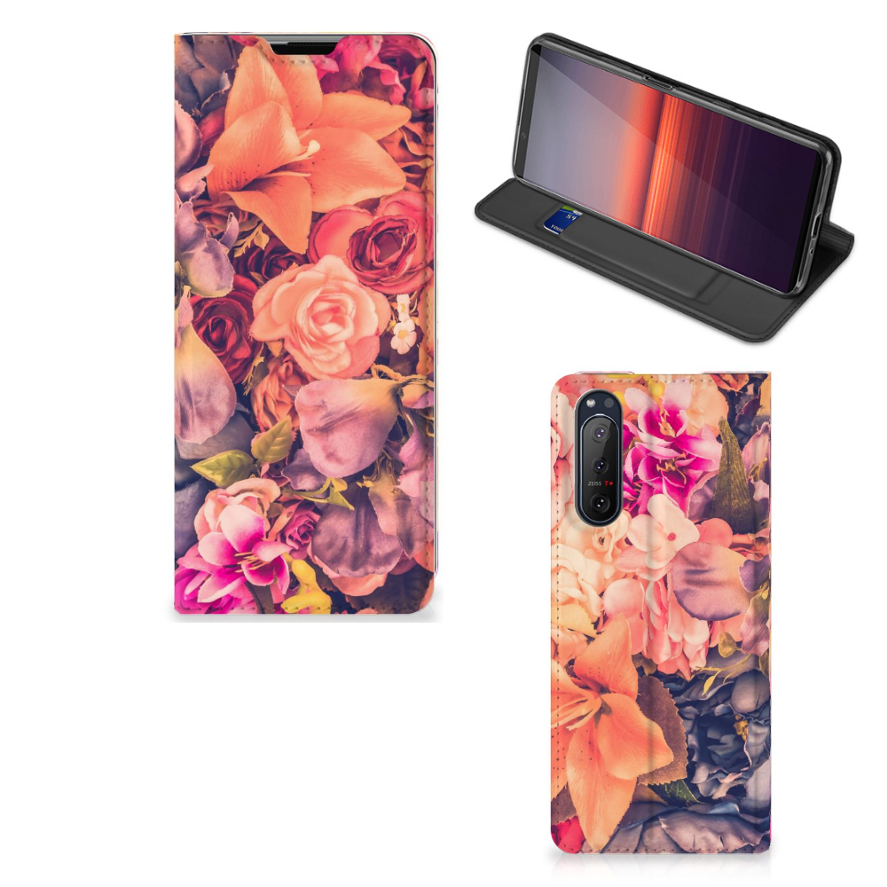 Sony Xperia 5 II Smart Cover Bosje Bloemen - B2C Telecom