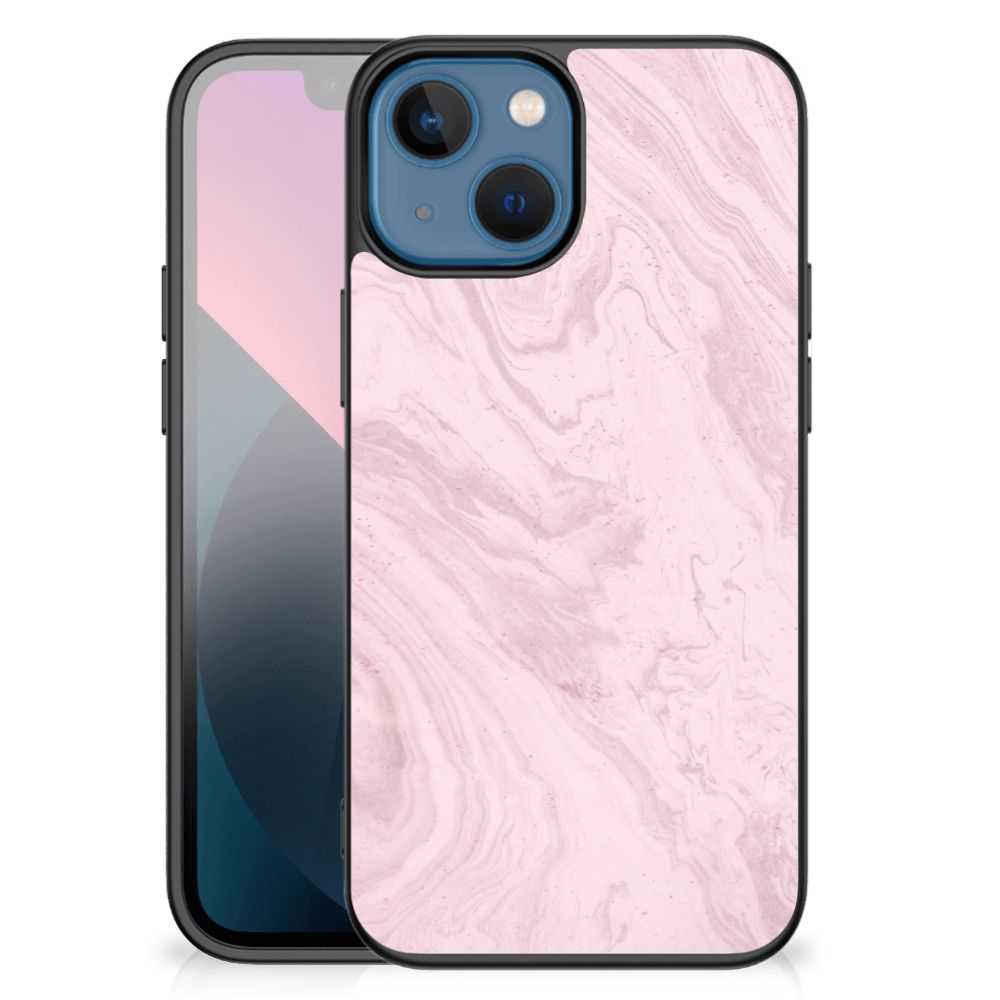 Apple iPhone 13 mini Marmeren Print Telefoonhoesje Marble Pink - Origineel Cadeau Vriendin B2C Telecom