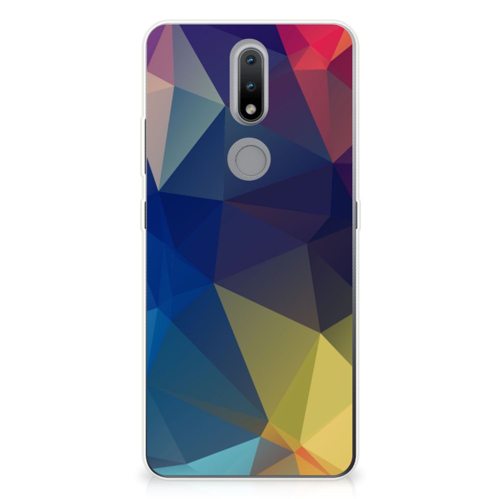 Nokia 2.4 TPU Hoesje Polygon Dark