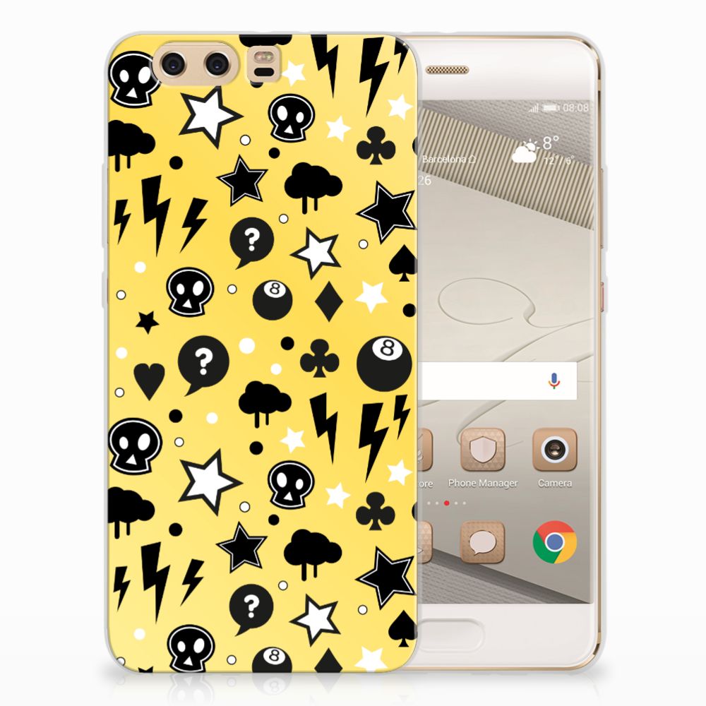 Silicone Back Case Huawei P10 Plus Punk Geel