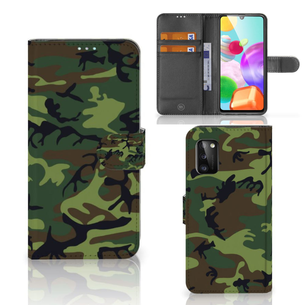 Samsung Galaxy A41 Telefoon Hoesje Army Dark