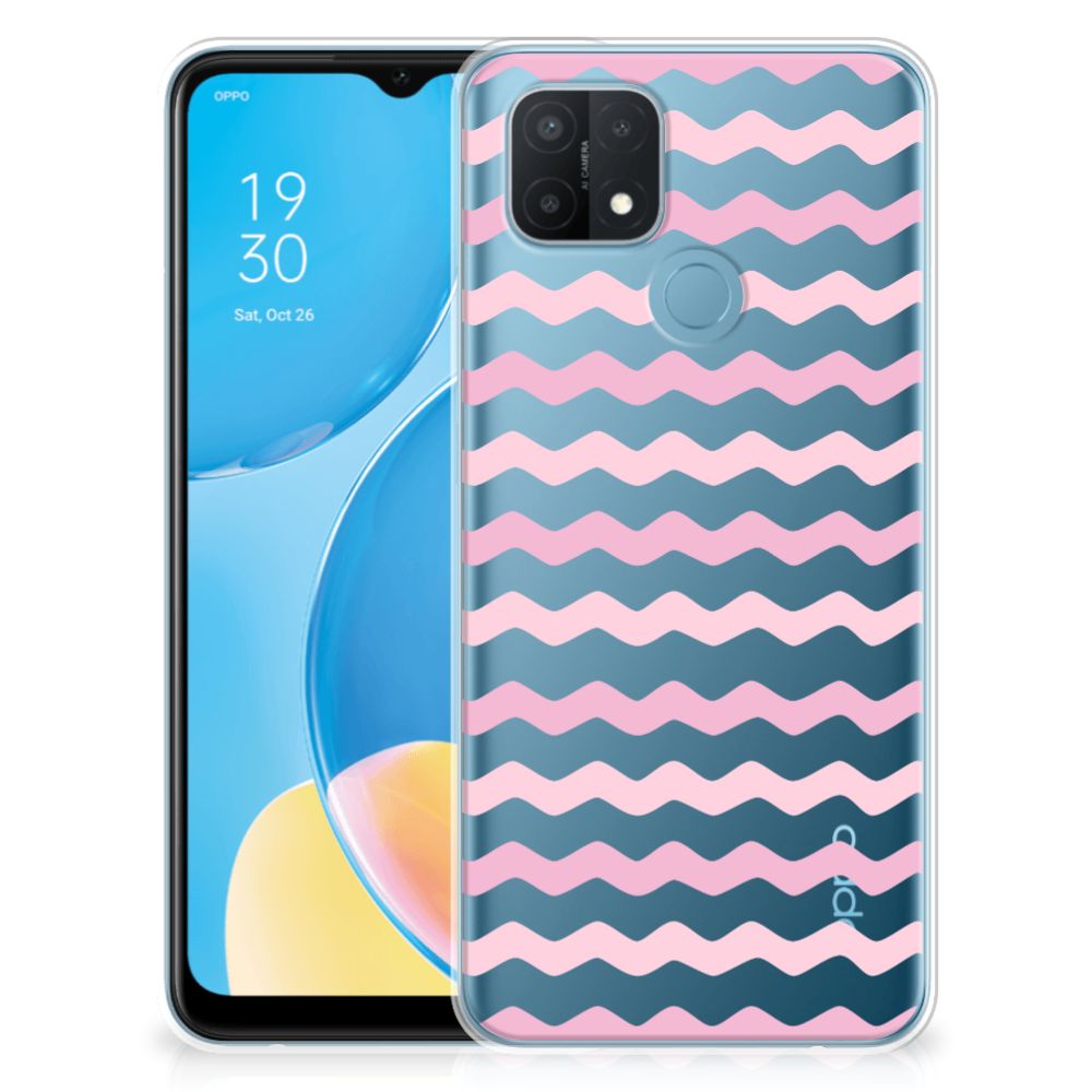 OPPO A15 TPU bumper Waves Roze B2C Telecom